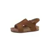Sandalias Abiertas para Niños 2026 Moda de Verano Nuevo Estilo Moda para Niñas Estampado de Leopardo Zapatos Birkenstock Casuales Zapatos de Playa de Suela Suave