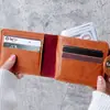 Portatarjetas plegable de negocio retro dólar tarjetero para múltiples tarjetas licencia de conducir billetera multifunción PU billetera corta para hombre al por mayor