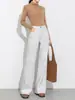 Se Você Quer Jeans, Jeans Reto de Cintura Alta Feminino, Calças Femininas Grossas Forradas com Fleece, Jeans Flare Feminino 8251