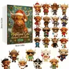 Bestseller transfronterizo Halloween Ganado de las Highlands 2026 Árbol de Navidad Calendario de Adviento