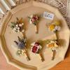 Estilo Floresta Fresco Estilo Coreano Flor Seca Eterna Mini Decoração de Parede Pendente de Parede Pequeno Buquê Enfeites Enfeites para o Dia dos Namorados Chinês