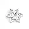 Moldes navideños para galletas transfronterizos en stock, cortadores de galletas para hornear, juego de moldes para galletas de copo de nieve y estrella de acero inoxidable