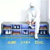 Gabinete de zapatos de acero inoxidable 201, vestidor, banco para cambiarse los zapatos, casillero, gabinete multi-puerta con cerradura, taller libre de polvo, gabinete de almacenamiento para empleados