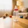Botella de plástico desechable con tapa de pico de pato y bola de gravedad, 250 ml de PP esterilizada, vaso de aprendizaje para beber sin lavado para recién nacidos, anticólicos