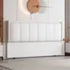Nuevo estilo cabecera suave tapizada respaldo madera maciza cuero genuino suave tapizada cabecera compra individual cama respaldo ultra-delgado madera maciza de pie doble cabecera