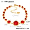 Azucarero Joyería Exquisita Europea y Americana Acero Inoxidable Piedra de Cristal Tobillera Combinación Verano Simple Lujo Ligero Versátil Accesorios para el Pie Venta al por Mayor