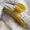 Pinza para el pelo coreana para mujer, pinza de tiburón de estilo simple, pasador de alta gama, pinza para la parte trasera de la cabeza, pinza de hueso de dragón con lunares