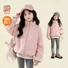 TUTU Elefantito Ropa Infantil Chaqueta para Niñas con Forro Polar 2026 Otoño/Invierno Nuevo Estilo Camiseta Gruesa de Algodón Puro para Niños Pequeños y Grandes
