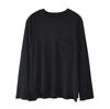 Ropa de casa para mujer de Modal Lenzing de 80 hilos para primavera y otoño, cuello redondo, color liso, holgada y cómoda, mangas largas que se pueden usar fuera