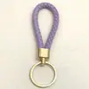 Novo Chaveiro de Corda de Couro Trançado Criativo Pingente de Mochila Chaveiro Push Pequeno Presente Chaveiro de Carro Atacado