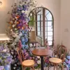 Jardín de Monet Popular Check-In Paisajismo Cascada de Flores Artificiales Arreglo Tienda Check-In Ventana de Flores Artificiales Decoración