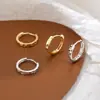 Pendientes Sencillos en Forma de Rombo Aros para Mujer Diseño de Nicho Brazaletes para Oreja Aros para Oreja Versátiles Elegantes Pendientes para Estudiantes Accesorios para Oreja