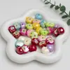 Ding Yi Meia Face Maçã Lua Fria Resina Galvanizada Expressão Impressa Contas DIY Corrente de Celular Pulseira Acessórios de Joias