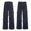 Jeans de paracaidista de diseño plisado de marca moderna estilo americano para hombre, moda urbana, geniales y casuales, corte holgado, pierna recta, pantalones versátiles de pierna ancha