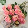 Rosa de Simulação Dia dos Namorados Buquê de Plástico Decoração de Casa Flor Artificial Sala de Estar Mesa de Jantar Arranjo de Flores Decoração com Flores Secas