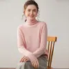 Nuevo Suéter Versátil de Punto Básico Ropa Interior Sencilla de Cachemira Suéter de Cuello Alto para Mujer Otoño Invierno Corte Ajustado
