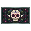 Alfombrilla de Suelo de Terciopelo de Cristal Divertida Decorativa Halloween Más Vendida Transfronteriza, Felpudo Resistente a Manchas y al Desgaste, Felpudo para Entrada