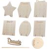 Adornos de madera para decoración de cumpleaños, fiestas, bodas, donas, postres, bricolaje, estante de exhibición de donas
