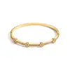 Pulseira Versátil Simples Elegante Feminina Flor Trevo de Quatro Folhas Rosa Luz Estrela Luxo Totalmente Cravejada com Zircônia com Toque de Alto Padrão