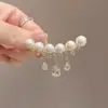 Broche de Perla con Borla y Zirconia en Forma de Gota de Alta Gama Exquisitos Accesorios para Corsage de Traje Pin Fijo Anti-Exposición para Mujer