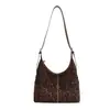 Popular Bolso de Gamuza con Estampado de Leopardo para Mujer 2026 Nuevo Gran Capacidad para Viajes Diarios Moda Versátil Bolso Tote de Gran Capacidad