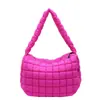 Bolso Cruzado Elástico Acolchado de Algodón Nuevo 2025 para Mujer, Bolso de Hombro de Gran Capacidad, Bolso Plegado para Mujer, Bolso de Tela Suave