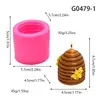 Molde de Silicona de Panal Tridimensional DIY Hecho a Mano para Velas Aromáticas, Jabón, Decoración Linda de Abeja para Postres