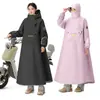 Impermeable de Cuerpo Completo Todo en Uno para Vehículo Eléctrico Vehículo a Batería Ciclismo Impermeable Engrosado y Largo Impermeable de Una Pieza Poncho para Adultos