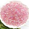 Fábrica de origen 32 cortes cara cuentas de esquina coloridas plástico acrílico cuentas sueltas DIY collar de mano accesorios de ropa