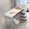 Mesa de Manicura Estilo Crema Set de Mesa y Silla para Manicura Estilo Japonés Individual Doble Manicura Accesible Lujo Popular Ins Salón de Uñas