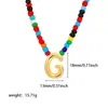 Explosiones transfronterizas de Amazon Europa y Estados Unidos collar de 26 letras acero inoxidable letra burbuja regordeta collar en inglés