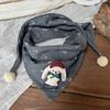 Cachecol Estilo Coreano Infantil Primavera Bebê Aquecedor de Pescoço Cachecol Triângulo à Prova de Vento Infantil Meninos e Meninas Protetor de Pescoço Aquecedor de Pescoço