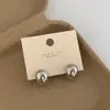 Pendientes Geométricos Brillantes con Forma de C de Diseño Simple de Alta Gama de Moda para Mujer, Pendiente Versátil de Personalidad Exquisita y Temperamento Único