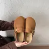Aumento Interno Slip-on de Um Passo Versátil Mary Jane Estilo Outono Solado Grosso Chinelos para Pessoa Preguiçosa Chinelos de Bico Fechado Meio Chinelos Feminino 2026