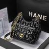 Bolsa Feminina 2026 Novo Estilo Inspirada na Chanel Bolsa Acolchoada com Corrente, Bolsa de Ombro Transversal, Bolsa de Braço Versátil de Alta Moda