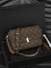 Bolso de Cadena para Mujer 2026 Nuevo Verano Moda Versátil Bolso de Hombro de Alta Gama Monograma Bolso Cuadrado Pequeño Bolso Cruzado para Mujer