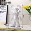 Cofrinho de Urso Violento Pintado à Mão Ornamento Decoração de Móvel de TV para Casa Moderno de Luxo Leve Fornecimento Direto da Fábrica