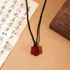 Novo Colar de Animal Leão Despertando em Imitação de Cinábrio Ano da Boa Sorte Prosperidade nos Negócios Riqueza para Homens e Mulheres Joias de Alta Qualidade