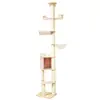 Árvore de Gato Luxuosa com Colunas Altíssimas, Plataforma de Observação Multicamadas, Cápsula Espacial Transparente, Estrutura de Escalada para Gatos que Economiza Espaço