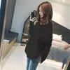 Estilo perezoso suéter grueso versión coreana mujer nueva moda cuello suelto tejido de punto mujer otoño e invierno top pullover