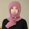 Gorro de Invierno para Mujeres Mayores con Protección para las Orejas, Gorro de Lana Tejido Cálido con Forro de Polar para Mamá, Gorro sin Visera para Abuela