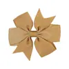 Pinzas para el pelo de cinta de satén acanalada, bestsellers europeos y americanos de Amazon transfronterizos, pinzas para el pelo de lazo de color liso, accesorios para el pelo para niños al por mayor
