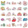 52 Kana Hera Desenhos Animados Adesivos Bonito Coelho Rosa Expressão Saco Decorativo Copo de Água Celular Shell Mão Conta Adesivos