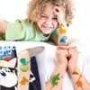Nuevas Pegatinas de Tatuaje de Dibujos Animados Transfronterizas para Niños Lindo Unicornio Animal Dinosaurio Impermeable Diversión para Fiestas Pegatinas de Tatuaje