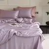 Conjunto de cama de luxo de 60S Tencel Austríaco Lenzing de quatro peças, lençol de gelo de verão, capa de edredom, lençol com elástico, produtos de seda