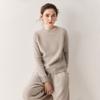 Suéter de Cashmere Raglan Espesso de Três Fios para Mulheres 2025 Outono e Inverno Novo Gola Redonda Amigo da Pele Quente Suéter Tricotado Camisa Base
