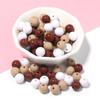 Cuentas Redondas Acrílicas Serie Navideña Color Sólido Hecho a Mano DIY Accesorios para Joyería Cuentas de Color Sólido Cuentas Sueltas Serie de 30 Colores Cuentas Navideñas