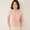 Nuevo Suéter de Punto de Cachemira para Mujer Otoño/Invierno 2026, de Cuello Medio Alto, Ajustado, Diseño de Punto Trenzado, Manga Larga