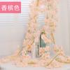 Venta al por mayor de fábrica tira de flor de cerezo artificial flor falsa ratán conducto de aire acondicionado techo interior decoración de boda tira de vid de plástico