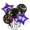 Combinación de Decoración para Fiesta de Halloween Transfronteriza Globo Calavera Calabaza Murciélago Globo Set de Globos para Fiesta de Halloween